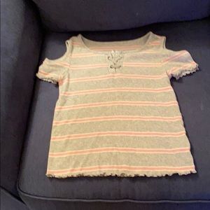 Adorable pink and gray top for girls